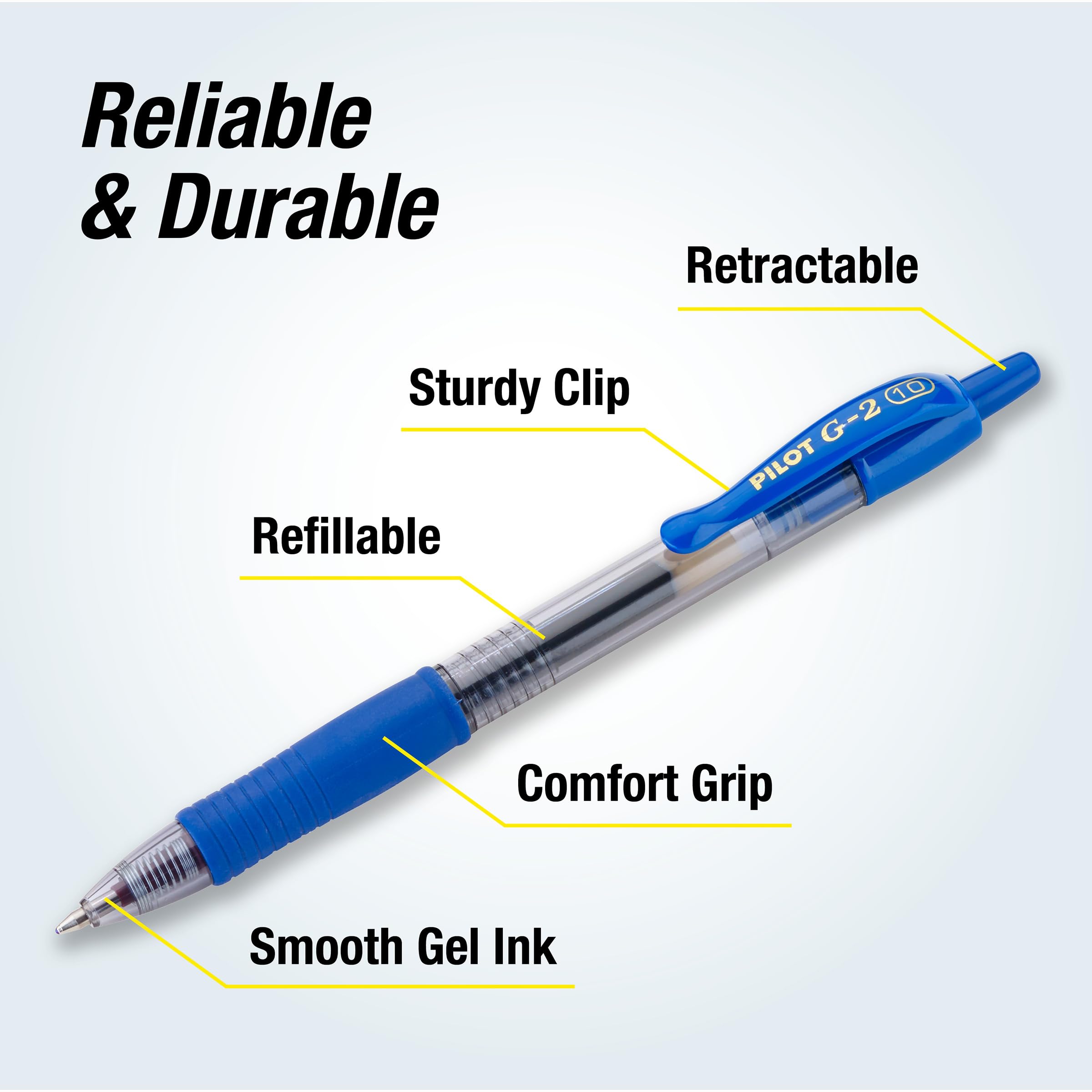 Amazon | (4-Pack, Blue) - Pilot G2 Retractable Premium Gel Ink